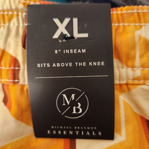 Michael Brandon Essentials Board Shorts Drawstring Above The Knee Mens XL NEW - Picture 7 of 12